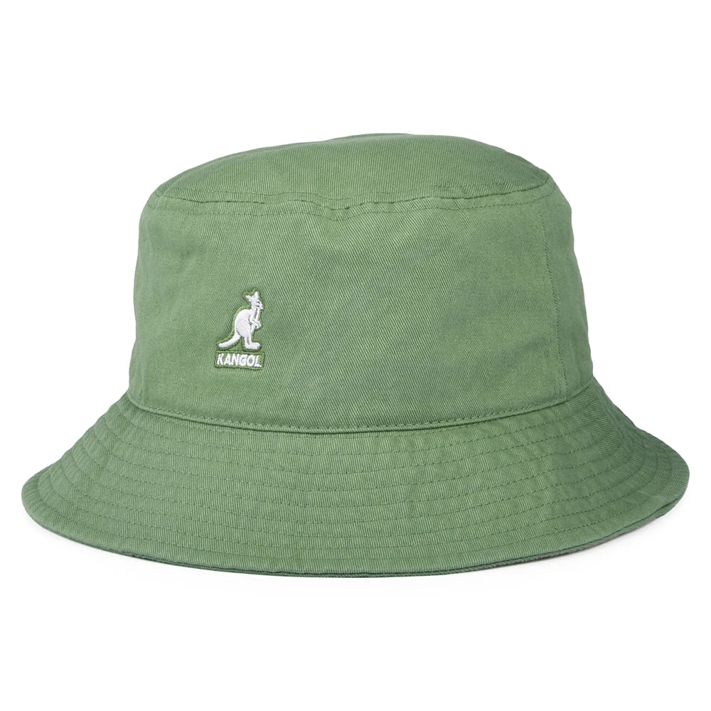 Kangol Washed Cotton Bucket Hat - Moss
