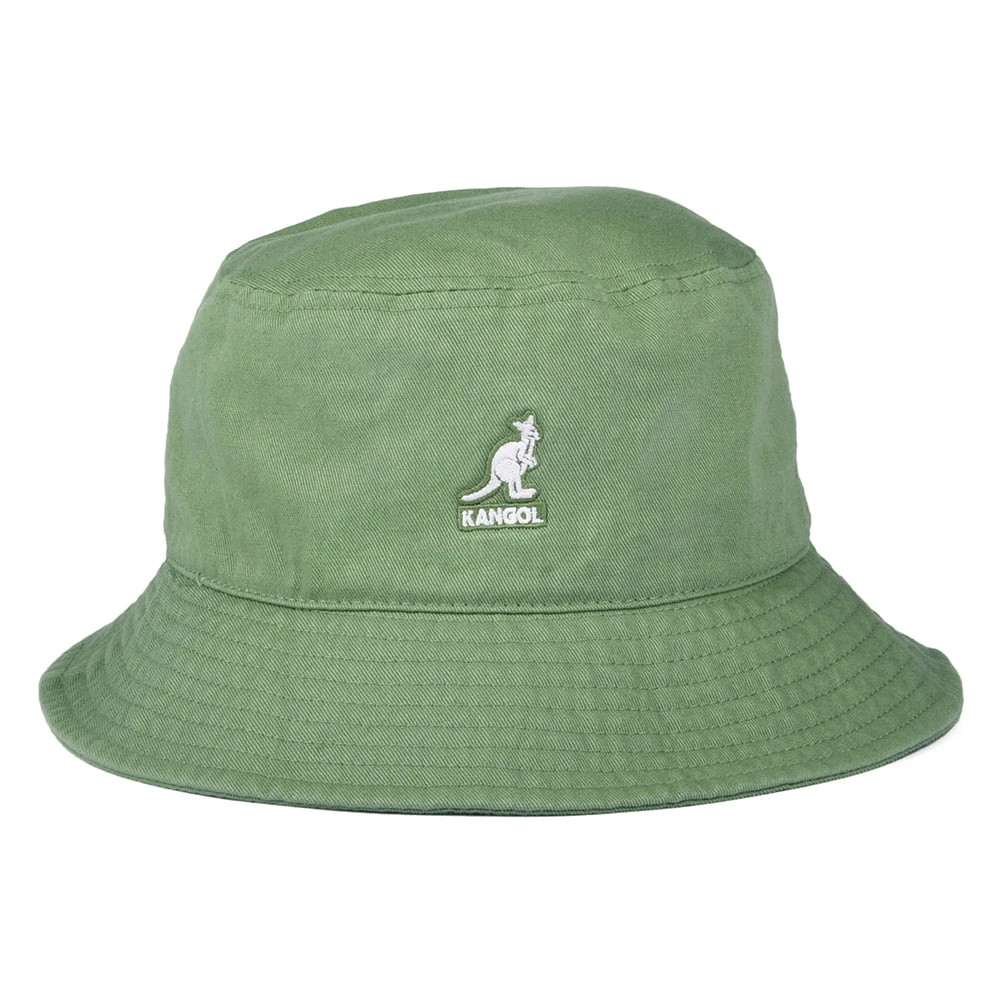 Kangol Washed Cotton Bucket Hat - Moss - Image 2