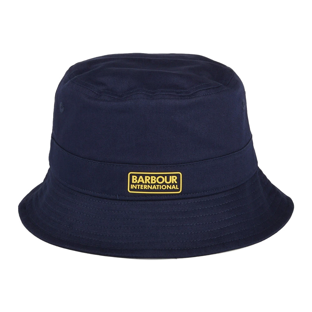 Barbour International Norton Drill Cotton Bucket Hat - Navy Blue - Image 2