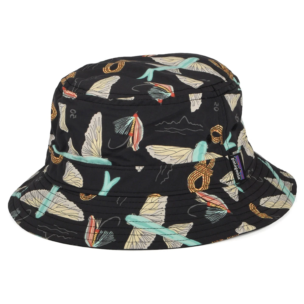Patagonia Flyfish Wavefarer Bucket Hat - Black-Multi