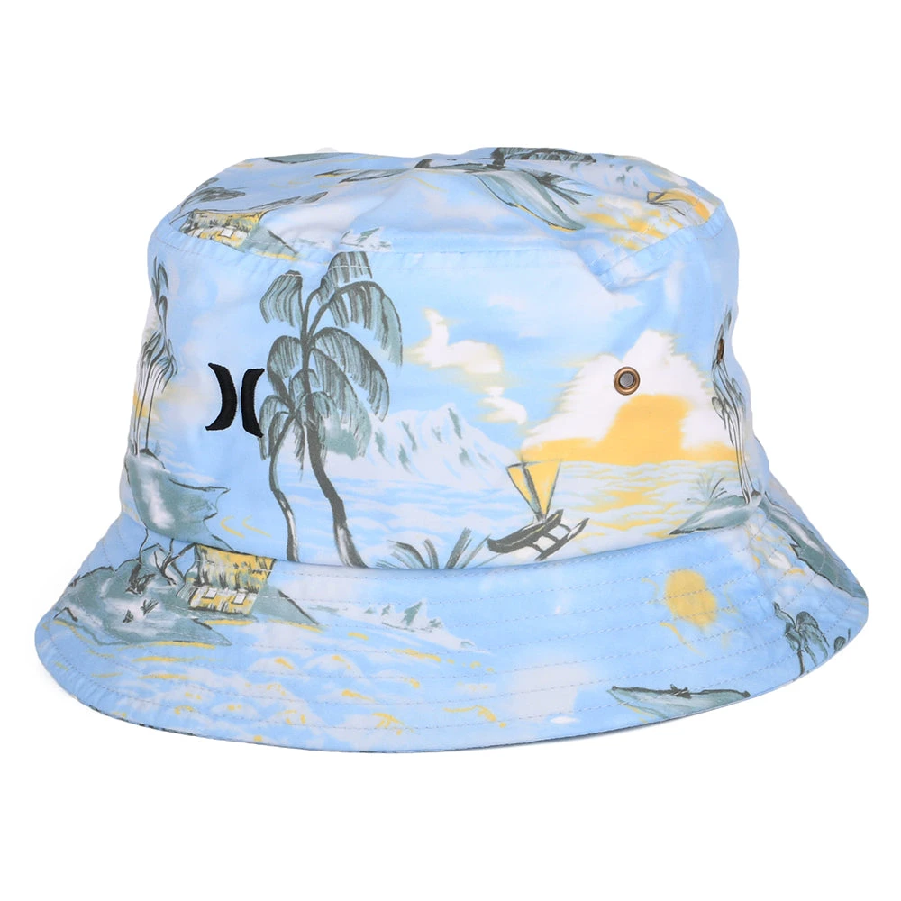 Hurley Hats Small Logo Tropical Bucket Hat - Blue