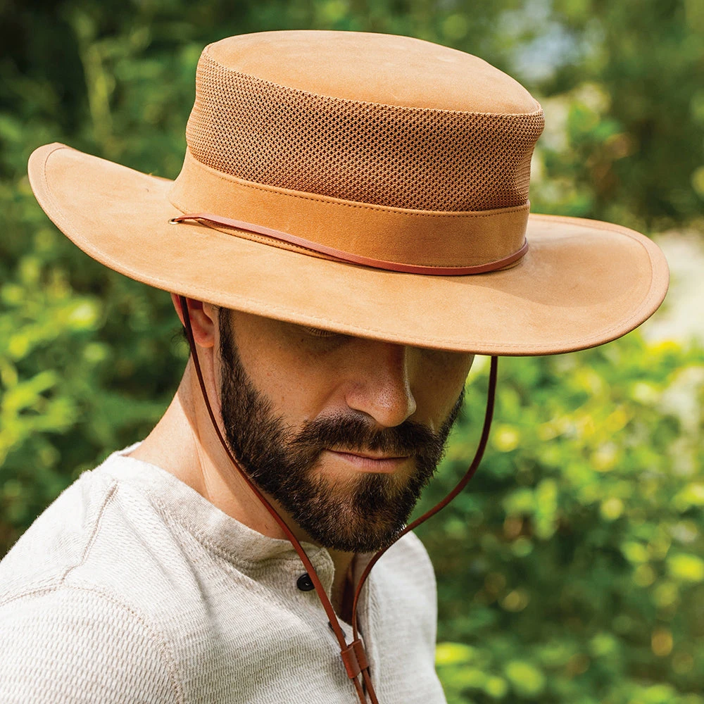 Dorfman Pacific Hats Rowan Vented Boonie Hat - Tan - Image 3