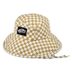 Vans Hats Sunny Side Check Bucket Hat - Sand-White