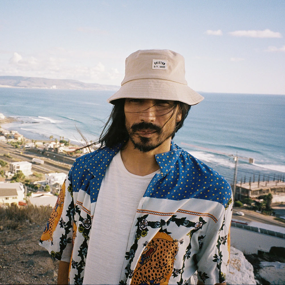 Brixton Hats Woodburn Washed Packable Bucket Hat - Sand - Image 3