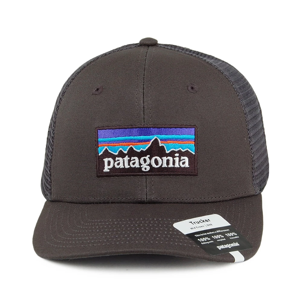 Patagonia Hats P-6 Logo Organic Cotton Trucker Cap - Grey - Image 2