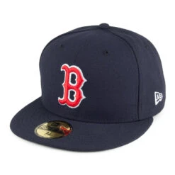 New Era 59FIFTY Boston Red Sox Baseball Cap - MLB On Field AC Perf - Navy Blue