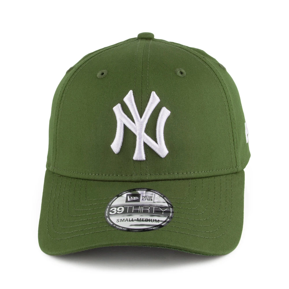 New Era 39THIRTY New York Yankees Baseball Cap - MLB League Essential - Olive-White - Image 2