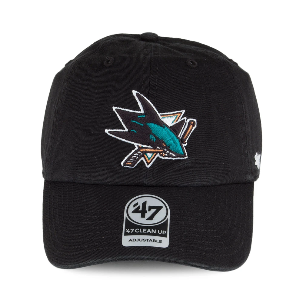'47 BRAND 47 Brand San Jose Sharks Clean Up Baseball Cap - Black - Image 2