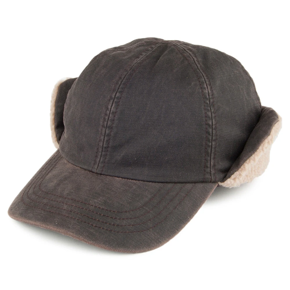 Dorfman Pacific Winter Baseball Cap With Earflaps - Brown