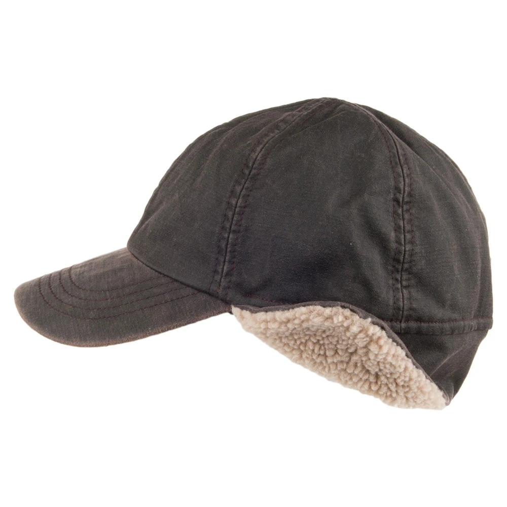 Dorfman Pacific Winter Baseball Cap With Earflaps - Brown - Image 2