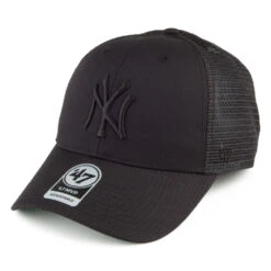 '47 BRAND 47 Brand New York Yankees Trucker Cap - MLB Branson MVP - Black On Black