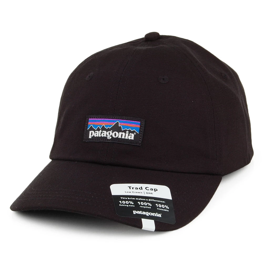 Patagonia Hats P-6 Label Trad Organic Cotton Baseball Cap - Black