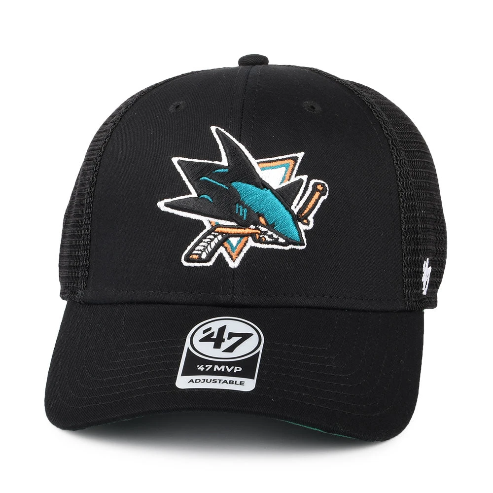 '47 BRAND 47 Brand San Jose Sharks Trucker Cap - NHL Branson MVP - Black - Image 2