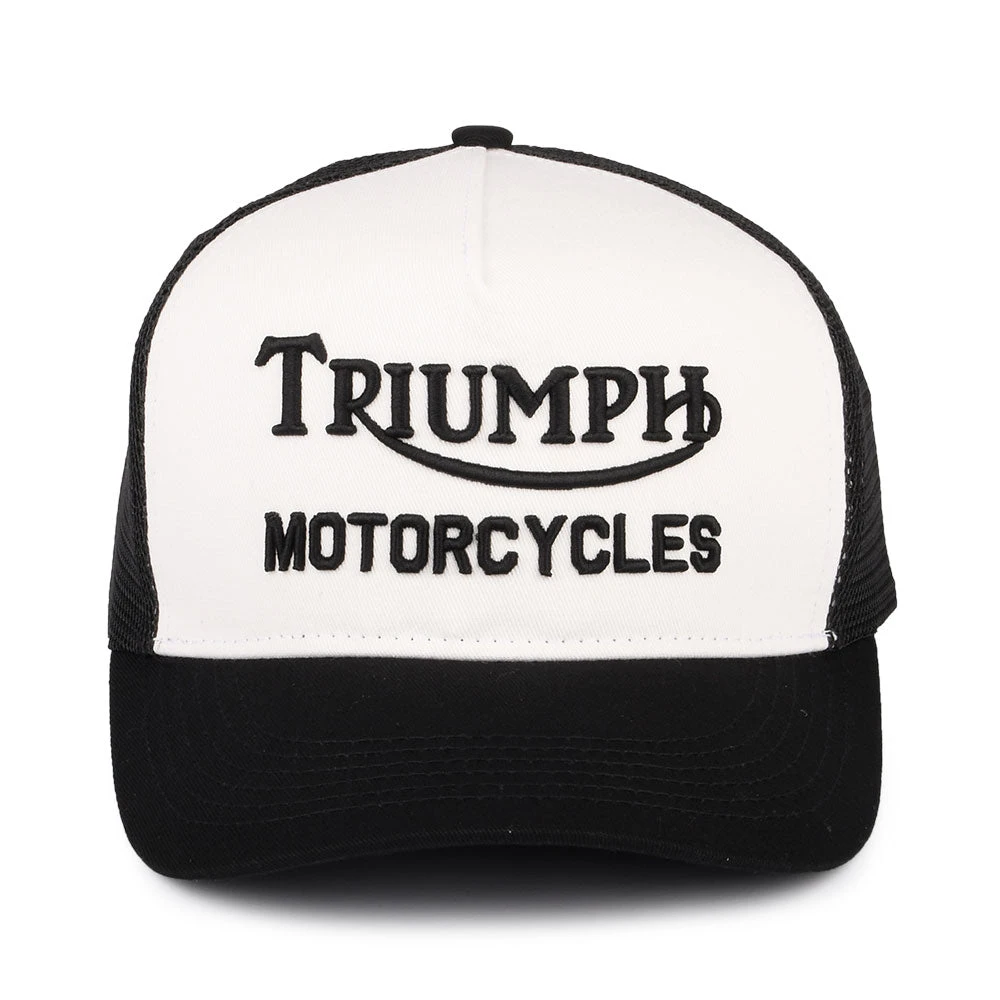 Triumph Motorcycles Oil Trucker Cap - Black-Bone - Image 2