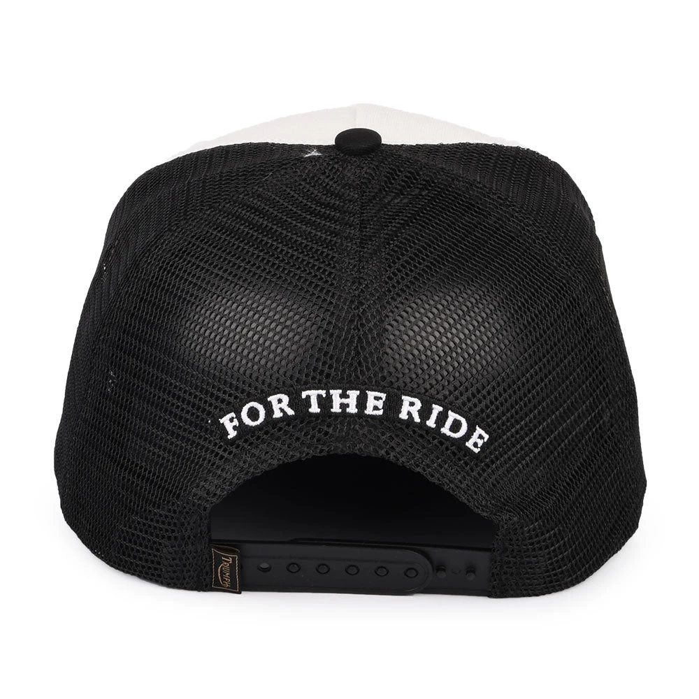 Triumph Motorcycles Oil Trucker Cap - Black-Bone - Image 3