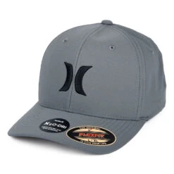 Hurley Hats H2O-Dri One & Only Flexfit Baseball Cap - Dark Grey