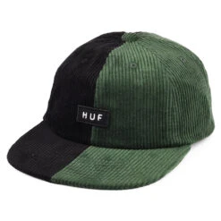 HUF Marina Two Tone Corduroy Baseball Cap - Forest