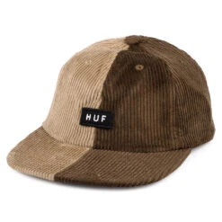 HUF Marina Two Tone Corduroy Baseball Cap - Brown