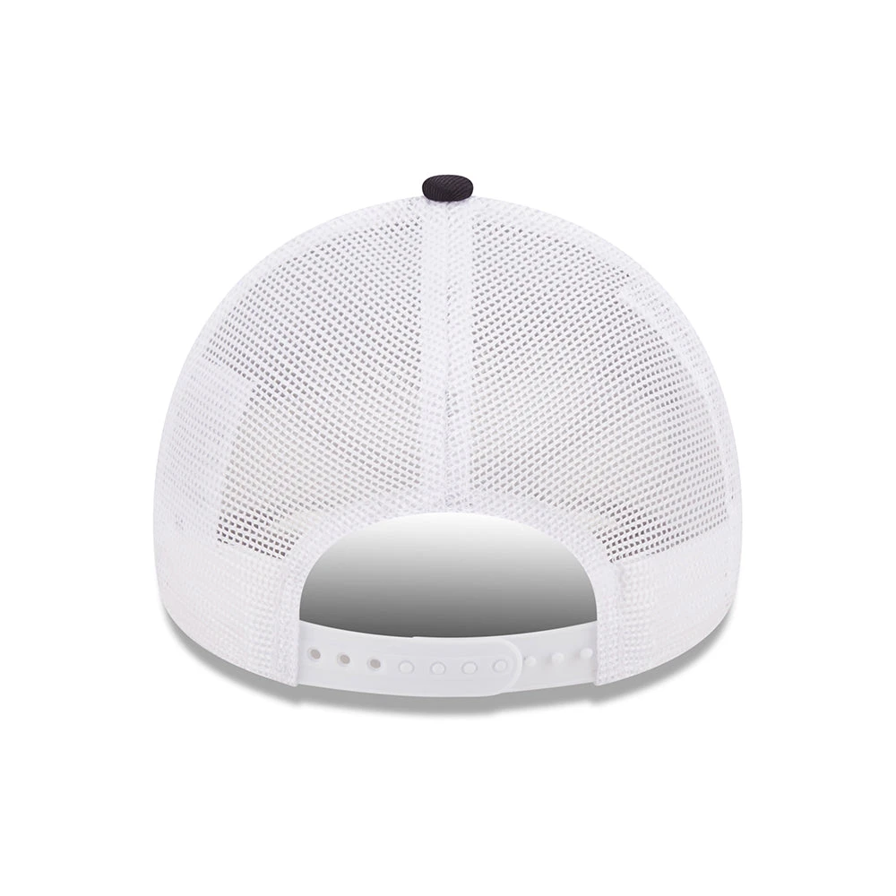 New Era 9FORTY Las Vegas A-Frame Trucker Cap - License Plate - Navy-White - Image 3