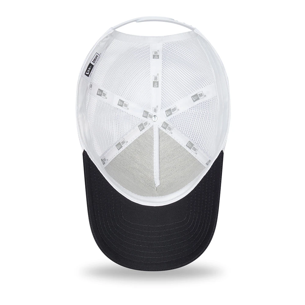 New Era 9FORTY Las Vegas A-Frame Trucker Cap - License Plate - Navy-White - Image 4