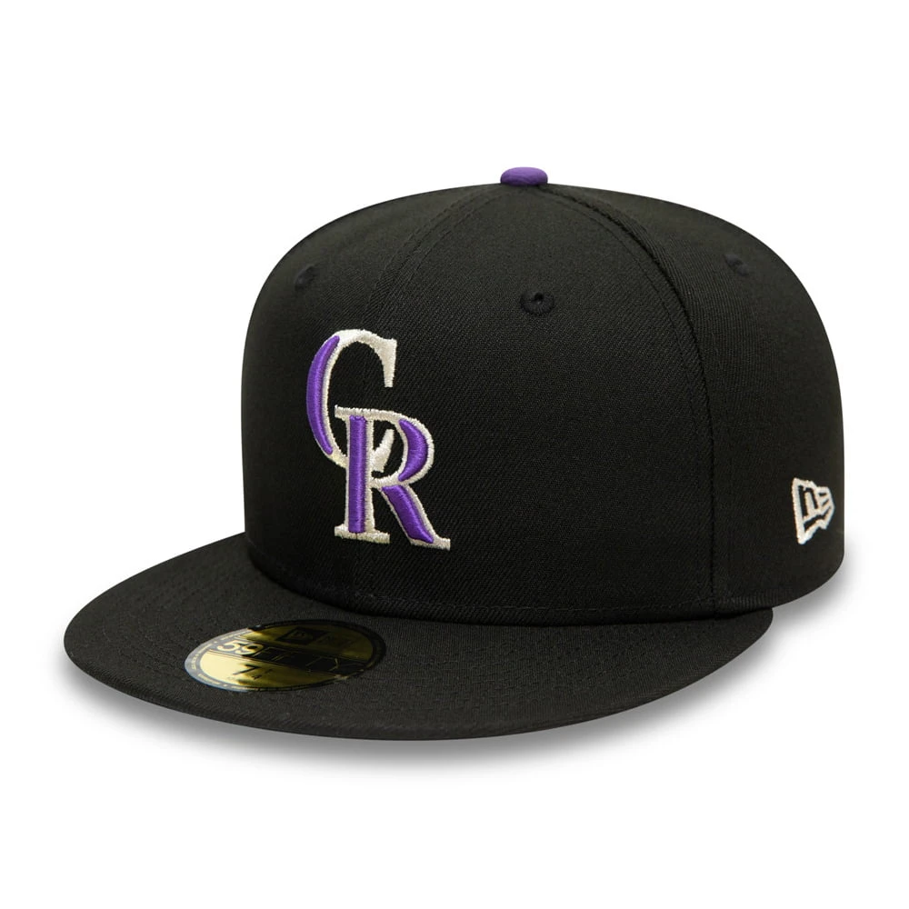 New Era 59FIFTY Colorado Rockies Baseball Cap - MLB On Field AC Perf - Black