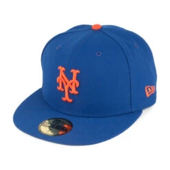 New Era 59FIFTY New York Mets Baseball Cap - MLB On Field AC Perf - Blue