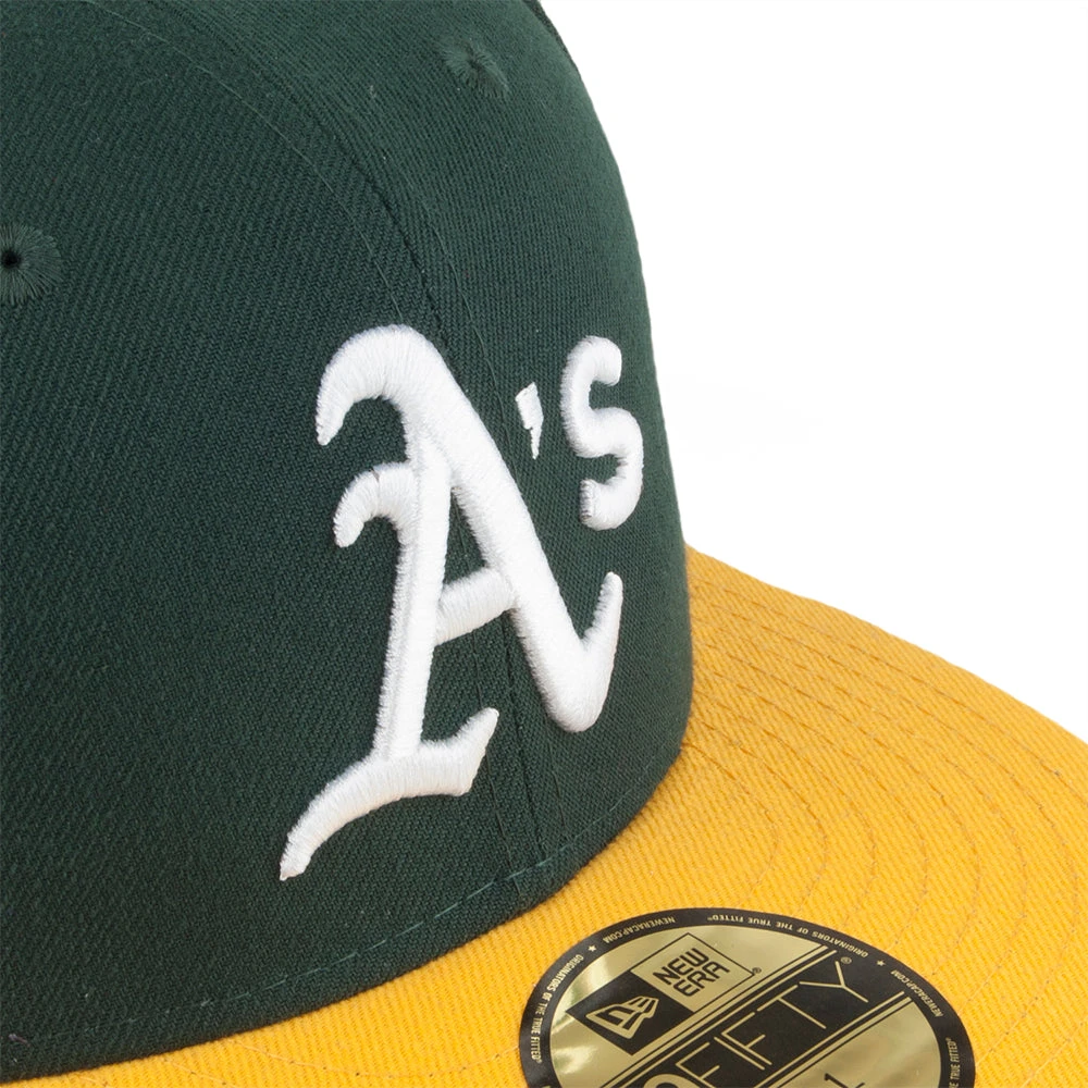 New Era 59FIFTY Oakland Athletics Baseball Cap - MLB On Field AC Perf - Green-Yellow - Image 4