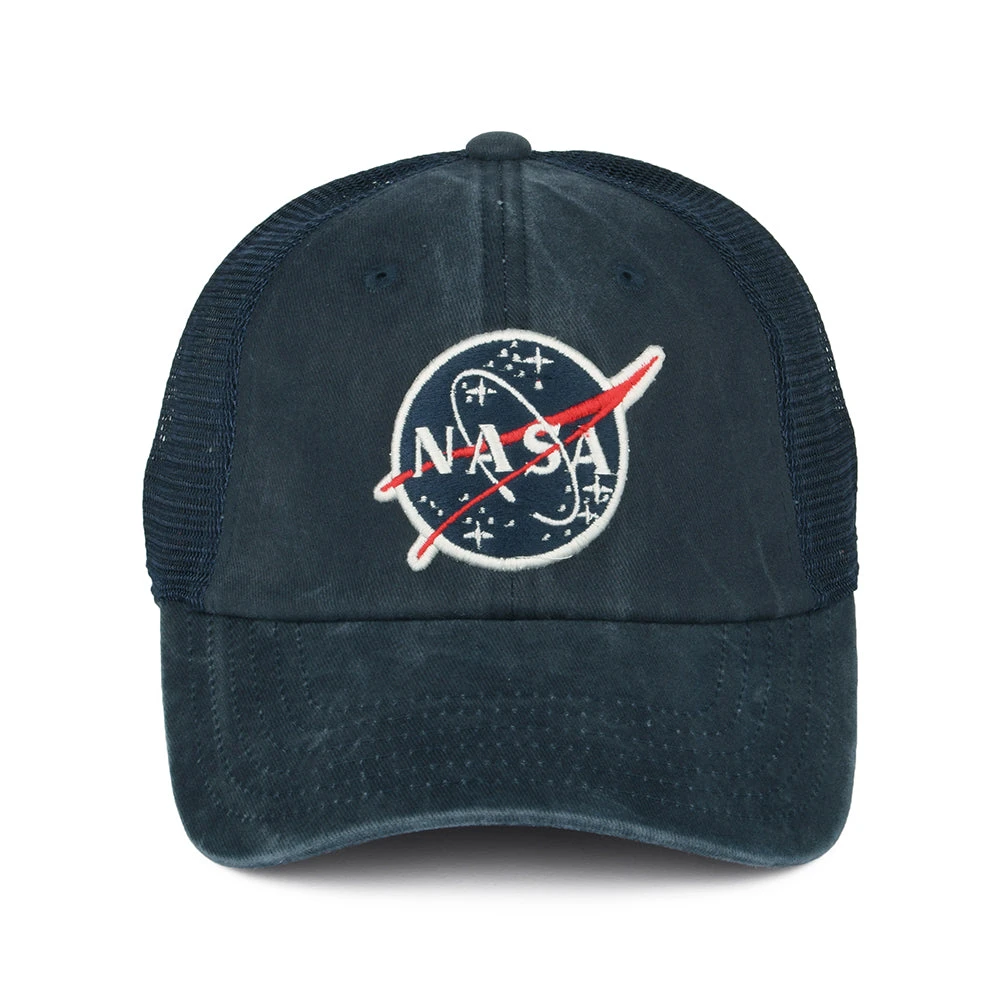 NASA Raglan Bones Trucker Cap - Navy Blue - Image 2