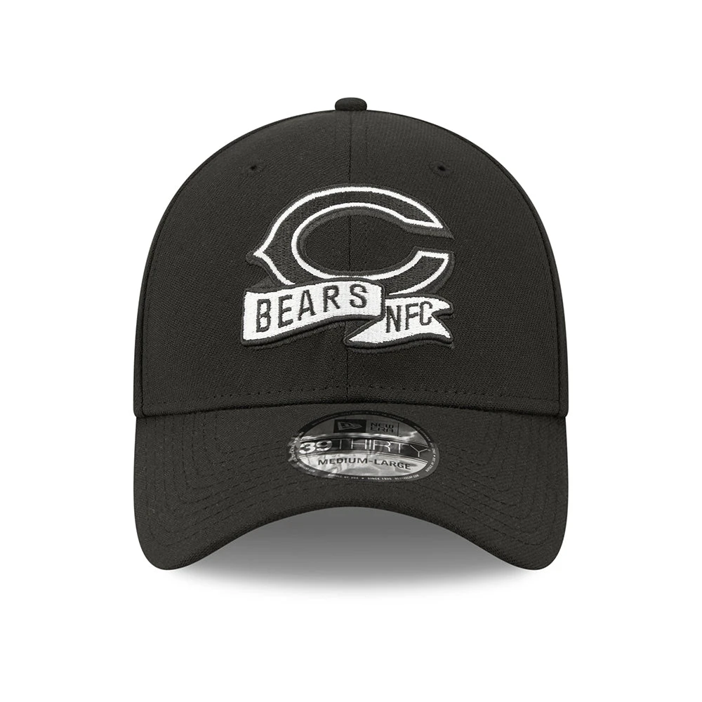 New Era 39THIRTY Chicago Bears Baseball Cap - NFL Sideline - Black-White - Image 2