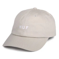 HUF Original Logo Curved Brim Cotton Baseball Cap - Cream