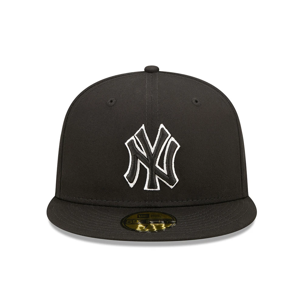 New Era 59FIFTY New York Yankees Baseball Cap - MLB Team Outline - Black - Image 2