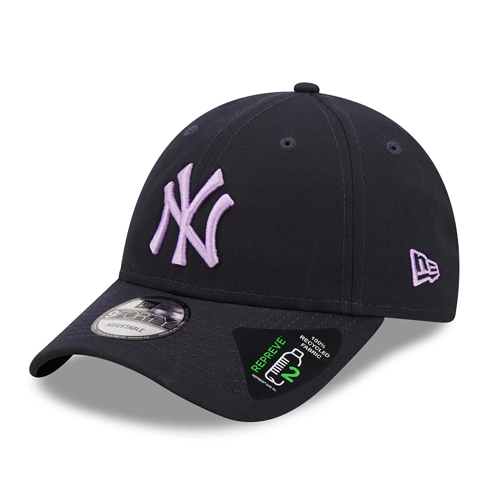 New Era 9FORTY New York Yankees Baseball Cap - MLB Repreve - Navy-Purple