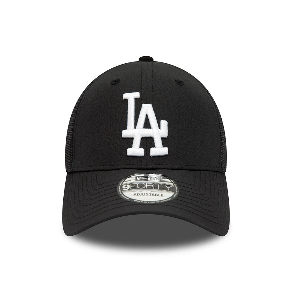 New Era 9FORTY L.A. Dodgers Trucker Cap - MLB Home Field - Black-White - Image 2