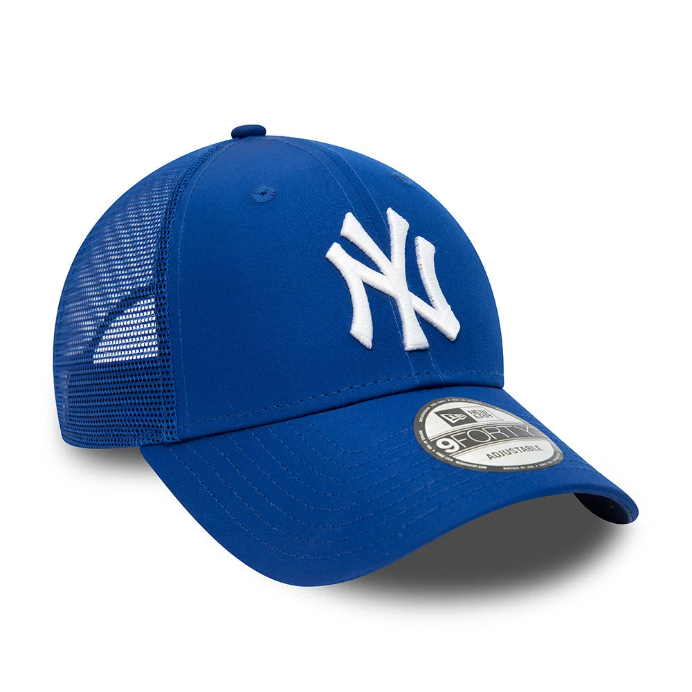 New Era 9FORTY New York Yankees Trucker Cap - MLB Home Field - Royal Blue-White - Image 3