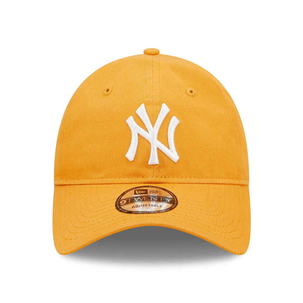 New Era 9TWENTY New York Yankees Baseball Cap - MLB League Essential - Mustard-White - Image 2