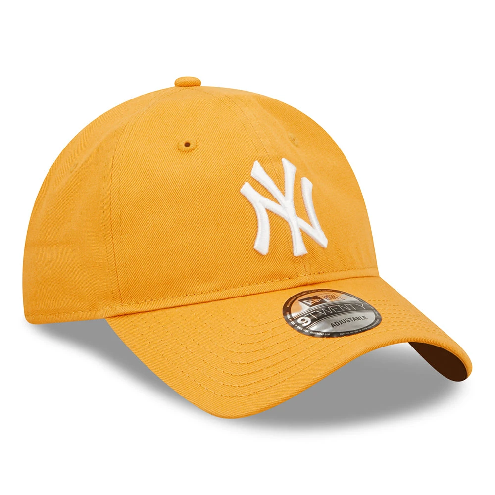 New Era 9TWENTY New York Yankees Baseball Cap - MLB League Essential - Mustard-White - Image 3