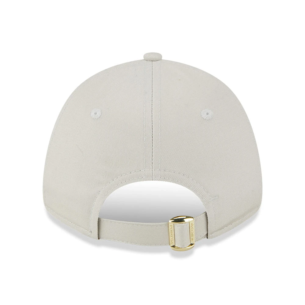 New Era Womens 9FORTY L.A. Dodgers Baseball Cap - MLB Metallic Logo - Stone-Gold - Image 4