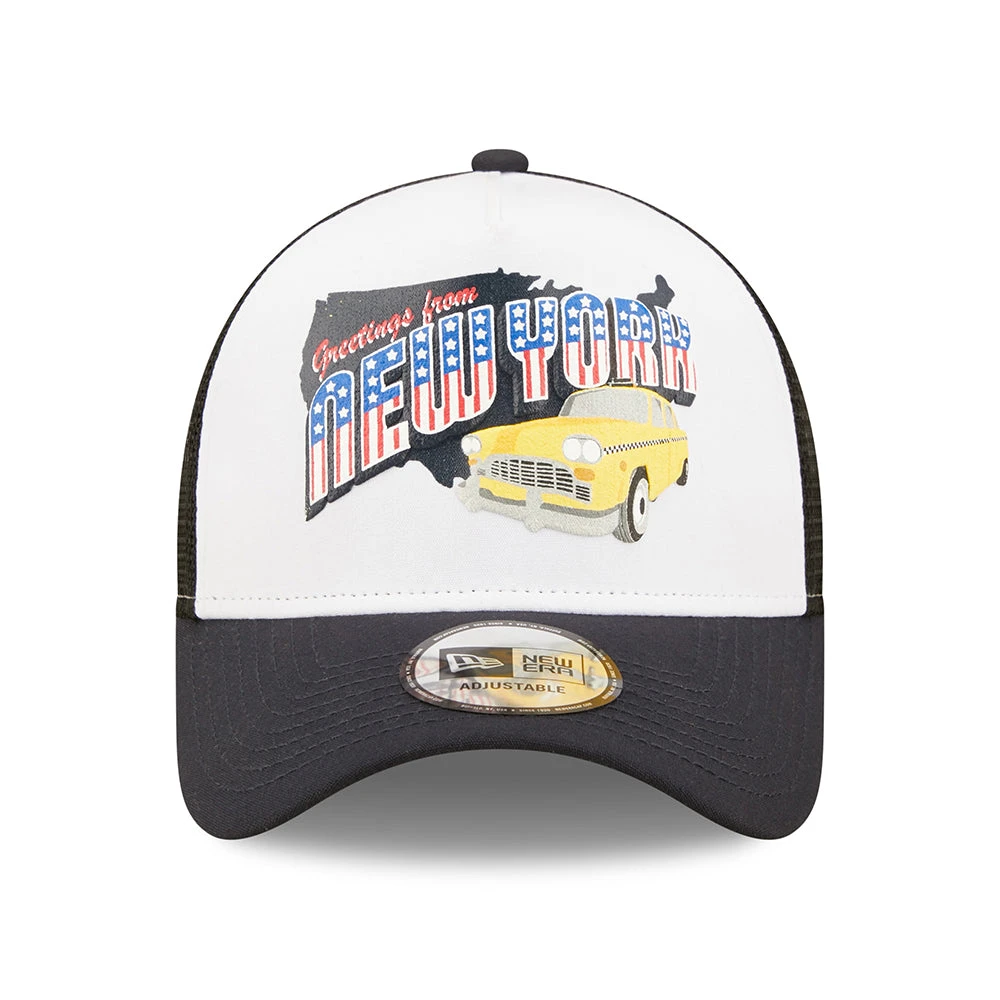 New Era 9FORTY New York Repreve Trucker Cap - US State Wordmark - Black-White - Image 2