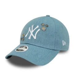 New Era Womens 9FORTY New York Yankees Baseball Cap - MLB Denim - Blue-White
