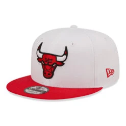 New Era 9FIFTY Chicago Bulls Snapback Cap - NBA White Crown Team - White-Red