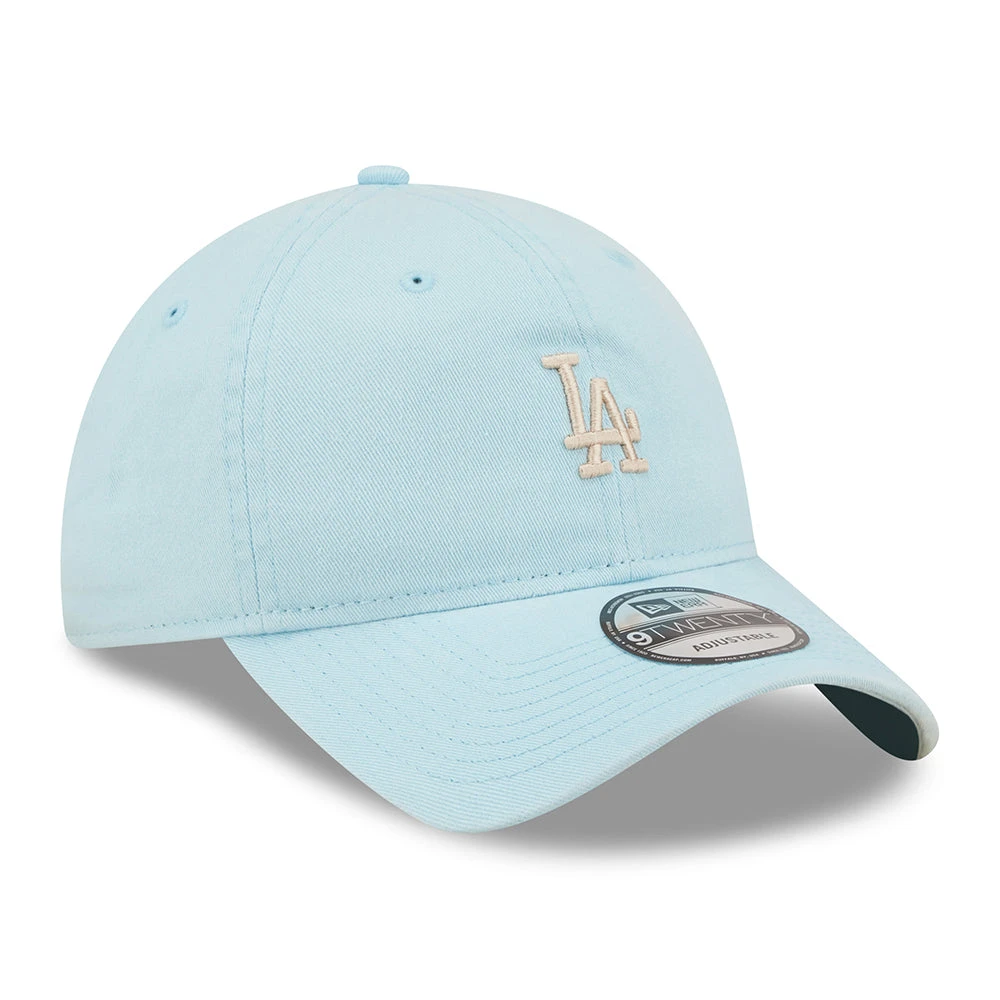 New Era 9TWENTY L.A. Dodgers Baseball Cap - MLB Mini Logo - Light Blue-White - Image 3