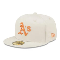 New Era 59FIFTY Oakland Athletics Baseball Cap - MLB League Essential - Stone-Burnt Orange