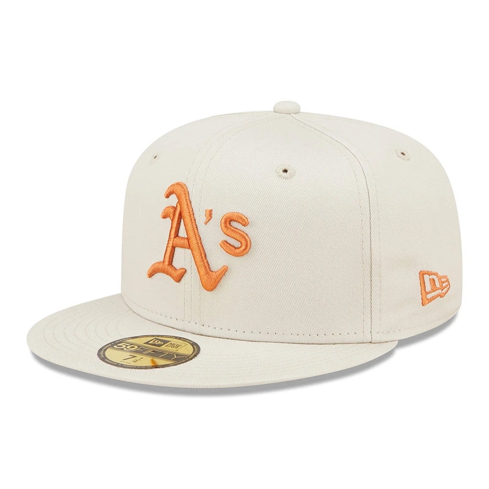 New Era 59FIFTY Oakland Athletics Baseball Cap - MLB League Essential - Stone-Burnt Orange
