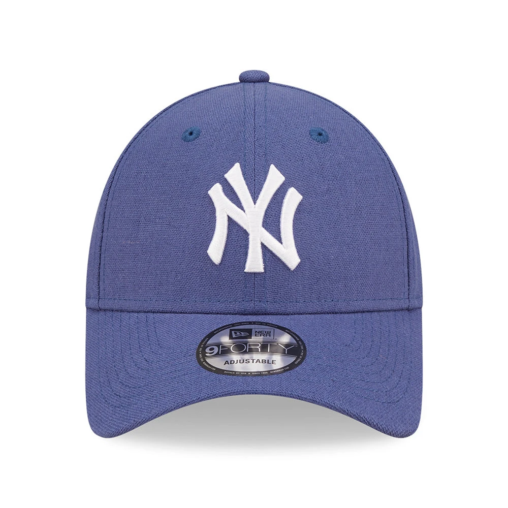 New Era 9FORTY New York Yankees Baseball Cap - MLB Linen - Blue-White - Image 2