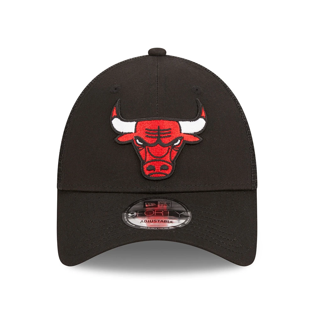 New Era 9FORTY Chicago Bulls Trucker Cap - NBA Home Field - Black - Image 2