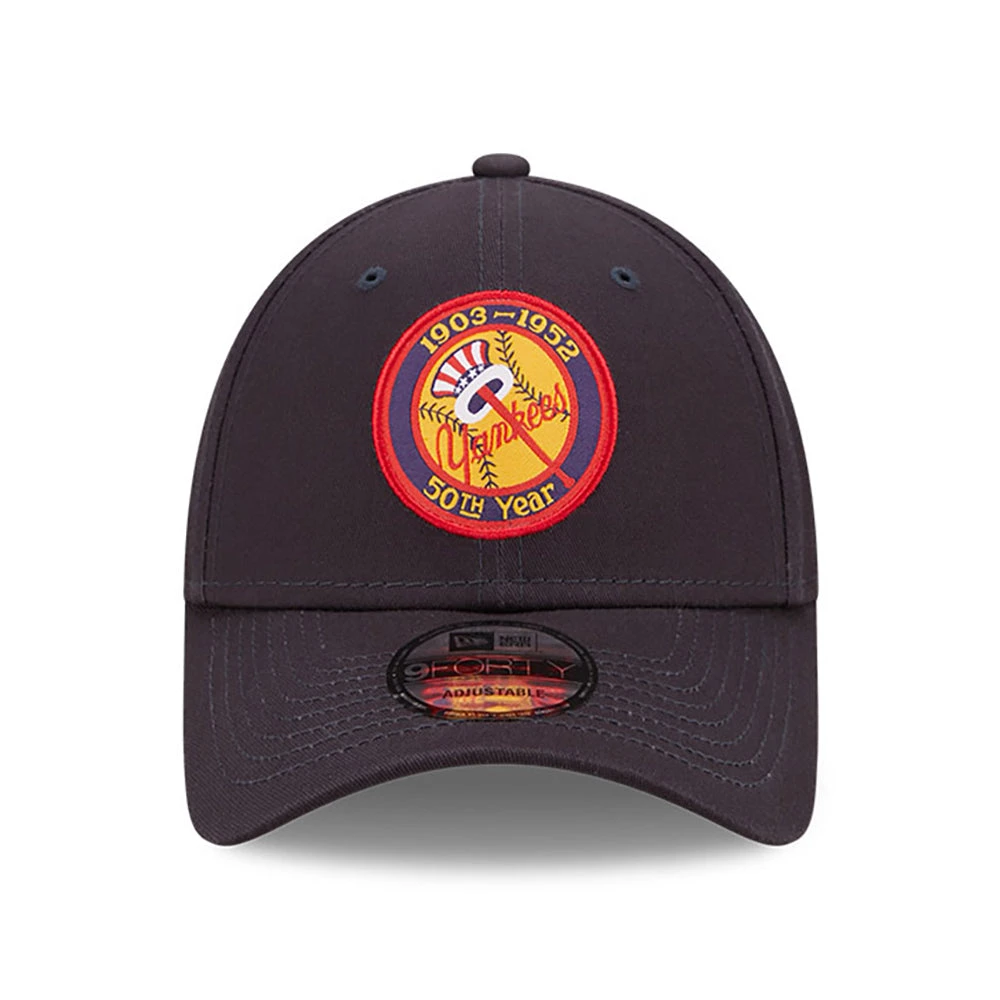 New Era 9FORTY New York Yankees Baseball Cap - MLB Classic Patch - Dark Navy - Image 2