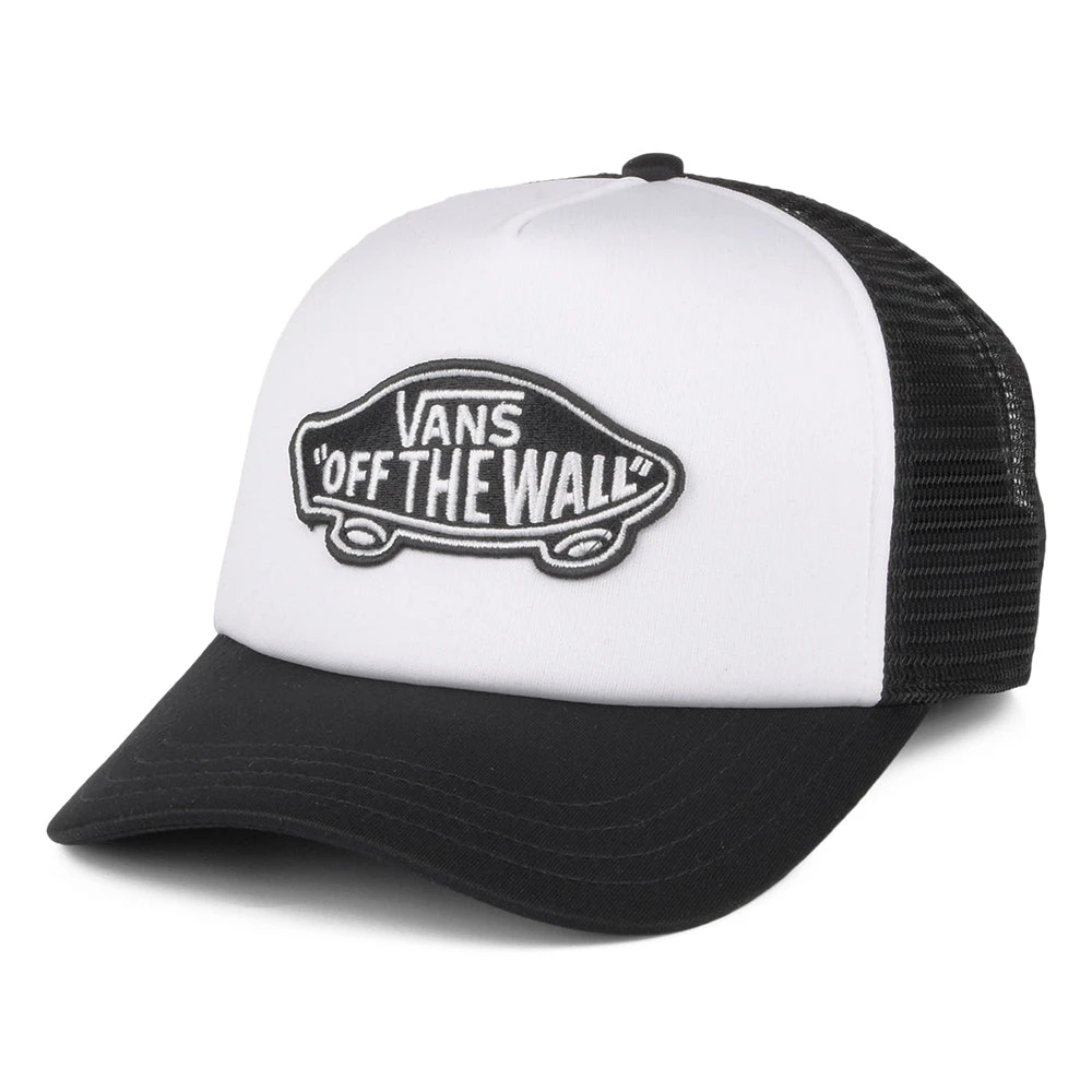 Vans Hats Classic Patch Curved Brim Trucker Cap - Black-White