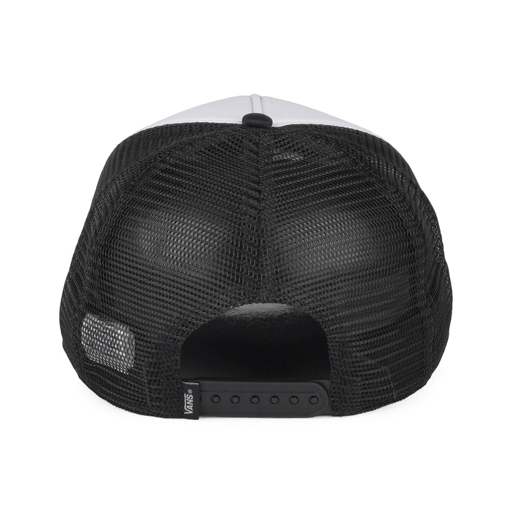 Vans Hats Classic Patch Curved Brim Trucker Cap - Black-White - Image 3
