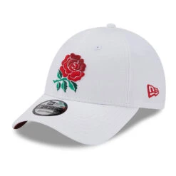New Era 9FORTY Rugby Football Union Baseball Cap - Core - White-Scarlet