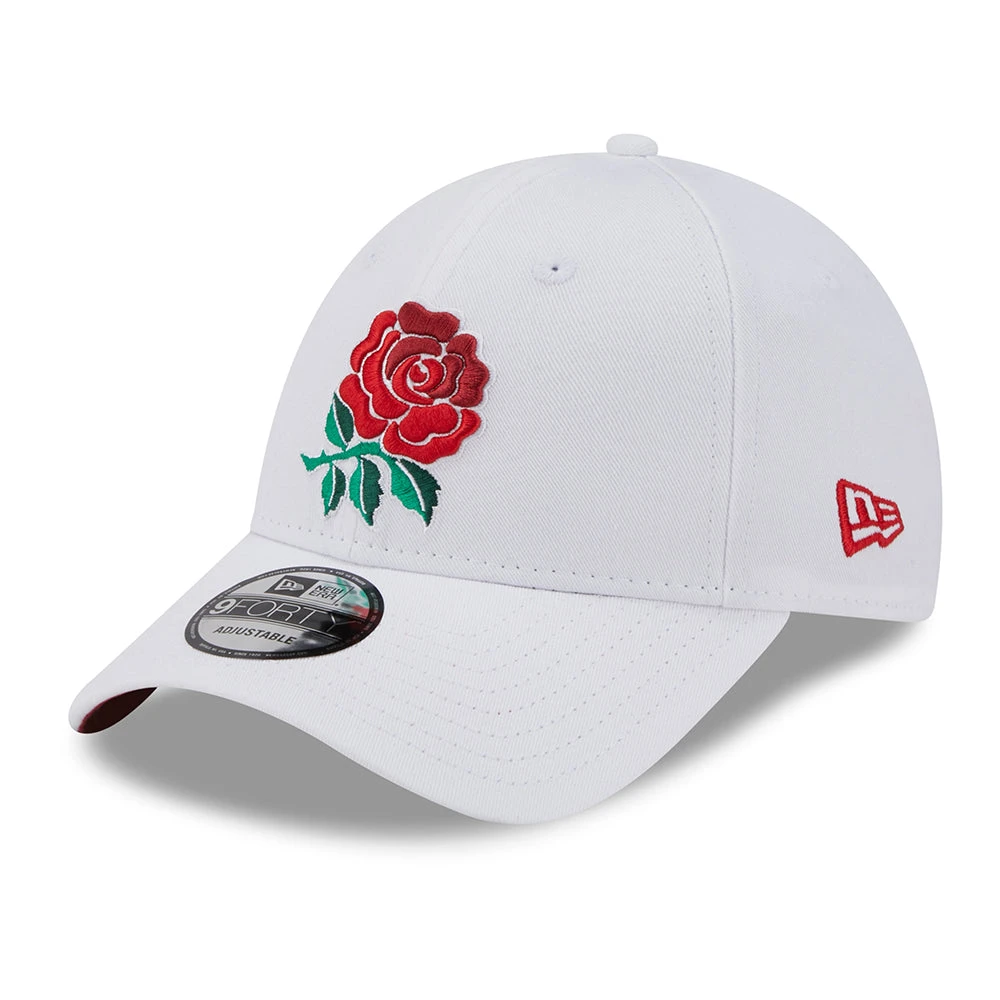 New Era 9FORTY Rugby Football Union Baseball Cap - Core - White-Scarlet
